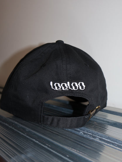 LeeLoo Original Logo Cap Design by Paul Nicholson 【Black × White】